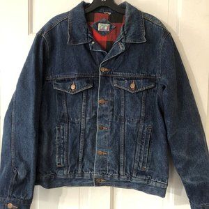 Vintage 80s Generation One Denim Jacket Buffalo Lining Pockets Womens Medium